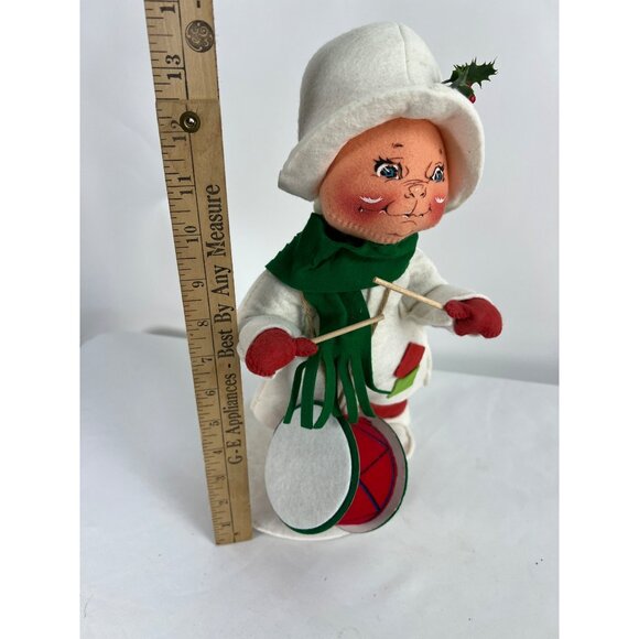 Vintage 1994 Annalee Drummer Boy Doll With Felt Hat & Drum Holiday Decoration - Picture 7 of 7